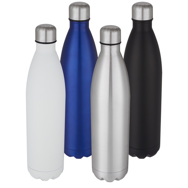 Garrafa de aço inoxidável isolada a vácuo de 1L "Cove" - Branco