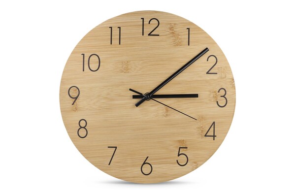 Horloge murale en bambou