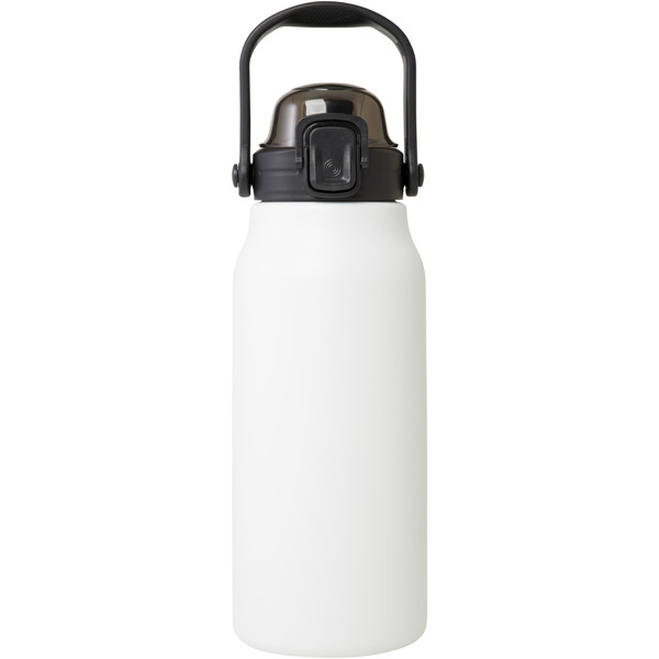 Garrafa com isolamento a vácuo em cobre e aço inoxidável reciclado com certificação RCS de 1600 ml "Vasa" - Branco