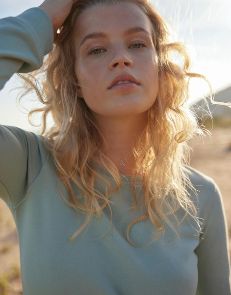 Crew Neck / Women French Terry - White / S