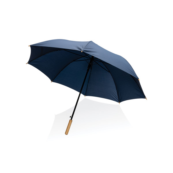 Parapluie 27" en rPET et bambou ouverture auto Impact AWARE™ - Bleu Marine
