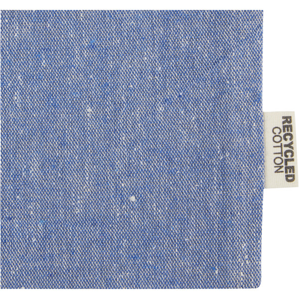 Pheebs 150 g/m² GRS Zuziehbeutel aus Recyclingbaumwolle klein 0,5 l - heather blau