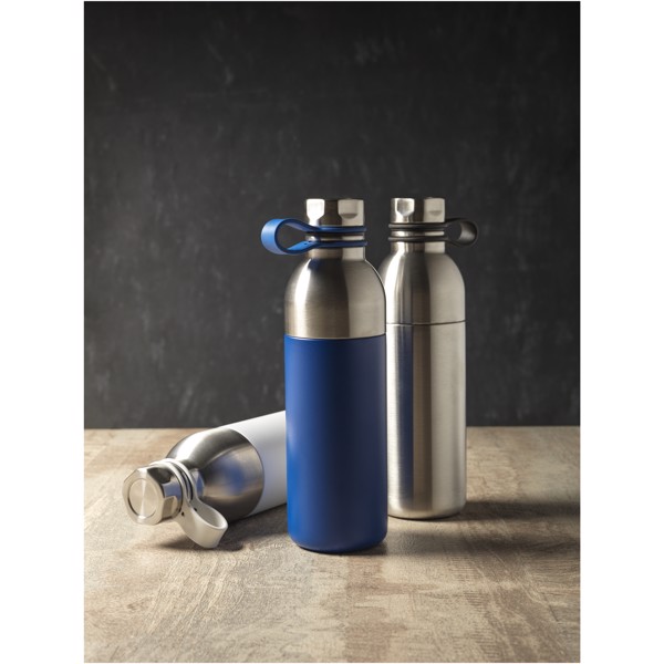 Bouteille de sport 590ml avec isolation par le vide et couche de cuivre Koln - Argent