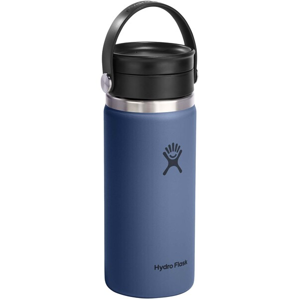 Bicchiere termico Hydro Flask Wide Mouth in acciaio inossidabile da 473 ml con tappo Flex Sip™ - Blu medio