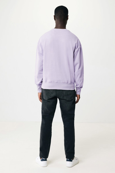 Sweater à col rond en coton recyclé Iqoniq Kruger - Lavender / S