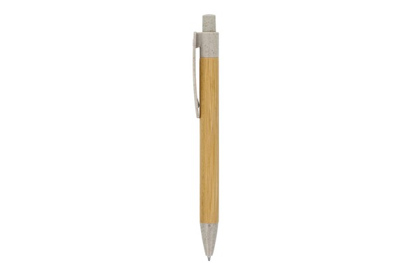 Ball pen bamboo with wheatstraw - Grey