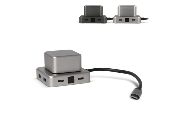 Pesto Xoopar Cubbi, 100 W PD, recikliran aluminij - Temno siva