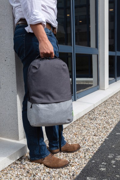 Duo colour RPET 15.6" RFID laptop backpack PVC free