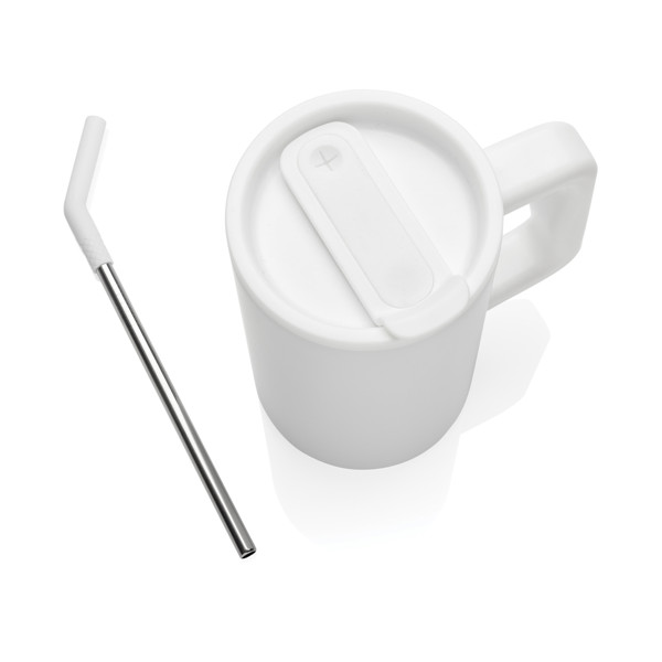 XD Collection mug recycled steel, 800ml - White