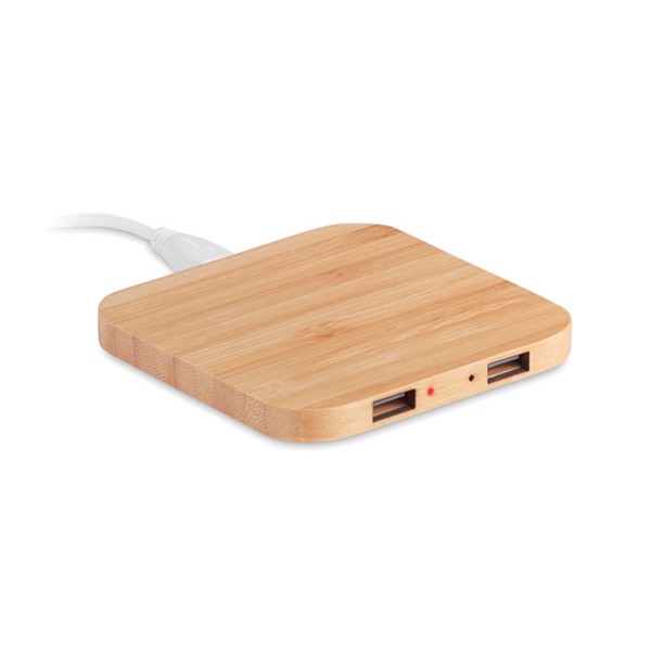 Bamboo polnilec Cuadro 5W, 2 USB priključka
