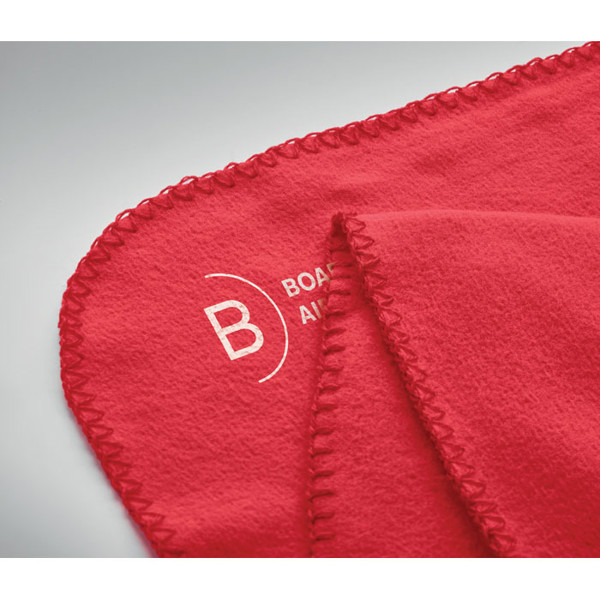 Odeja iz flisa Bogda RPET 130gr/m², 150x120cm - Rdeča