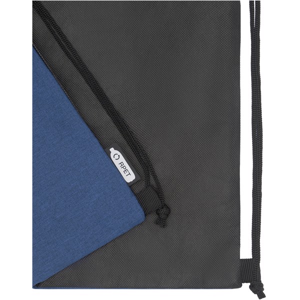 Ross RPET drawstring bag 5L - Heather Navy