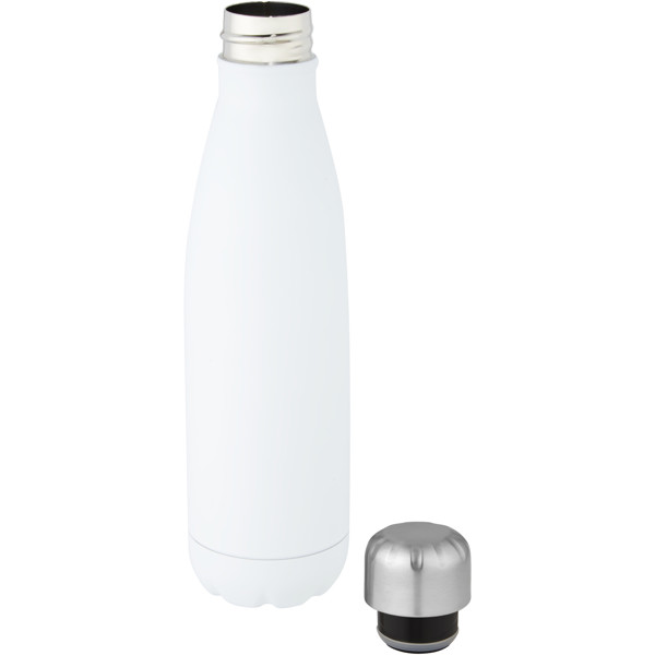 Bouteille isotherme sous vide Cove de 500 ml en cuivre et acier inoxydable recyclé certifié RCS - Blanc