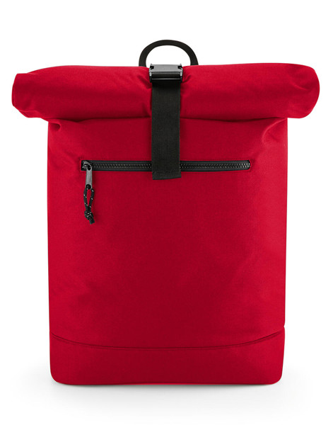 Recycled Roll-Top Backpack - Black / ONE SIZE