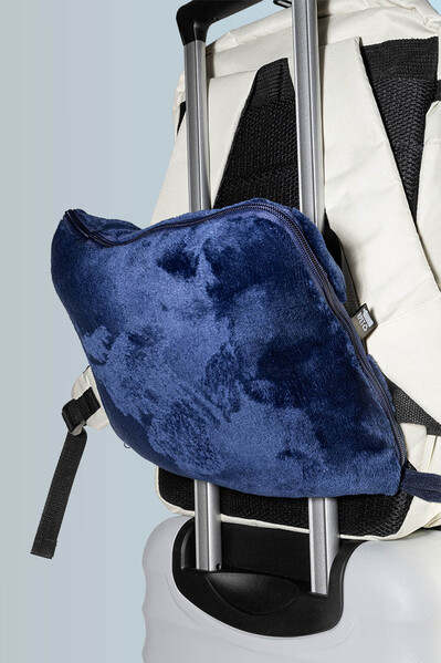 2In1 Travel Blanket And Pillow Napwrap - Dark Blue