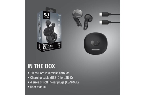 Fresh 'n Rebel Twins Core 2 In-ear øretelefoner - Mørkegrå