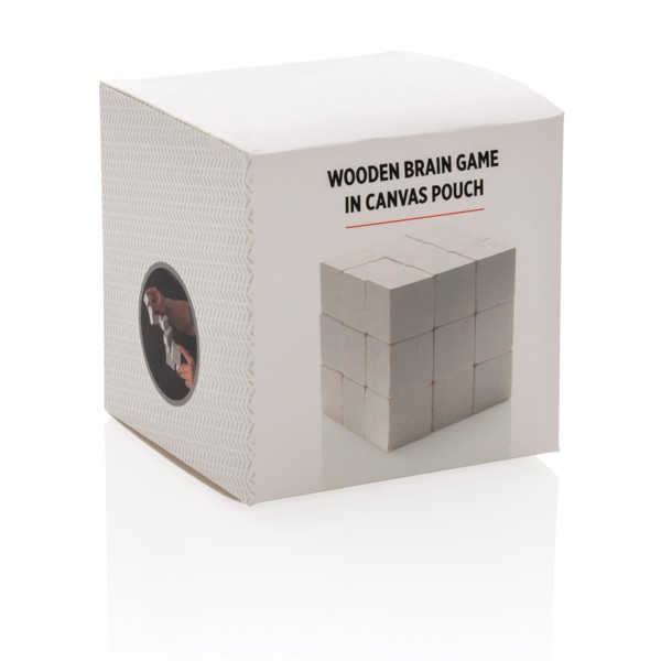 XD - Wooden brain game in canvas pouch
