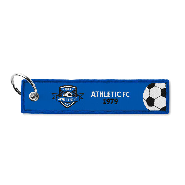 Woven key tag - ClearSky Blue