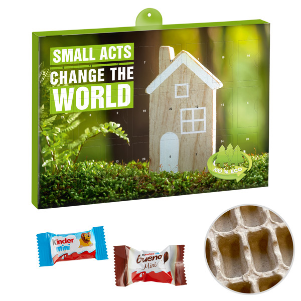 Premium Gift Advent Calendar "Eco" Business With Kinder Minis