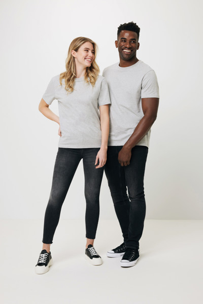 T-shirt en coton recyclé non teinté Iqoniq Manuel - Heather Grey / M