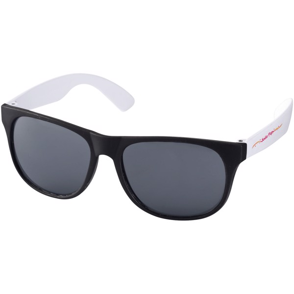 Dvoubarevné sluneční brýle Retro - Bílá / Černá