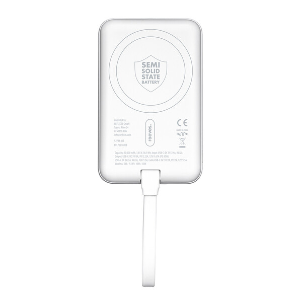 Powerbank sans fil magnétique 15W WATTRON PLUS X - blanc