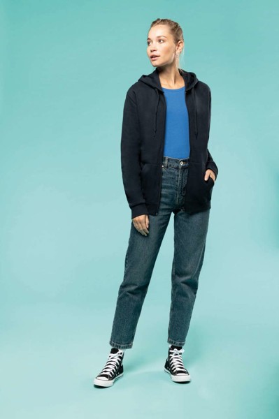 Full Zip Hooded Sweatshirt - Light Royal Blue / XS