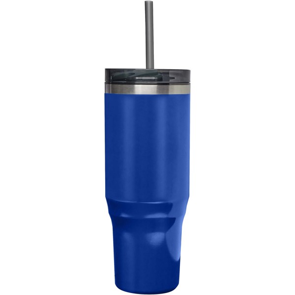 Mug isotherme Melbourne 1200 ml certifié RCS avec paille - Bleu royal