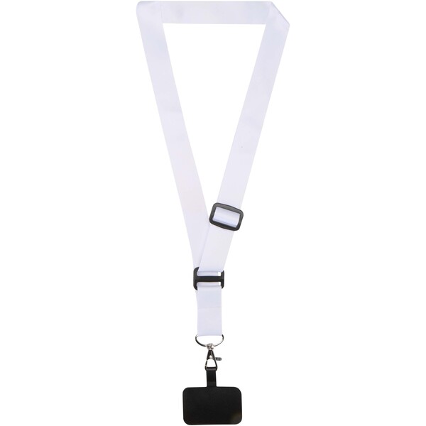 Lyra sublimation adjustable lanyard with phone holder