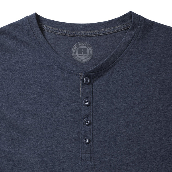 Men's Henley Hd T - Grey Marl / XS
