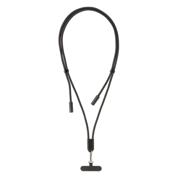 LoopAmp RCS RPET adjustable 160 cm phone cord with 60W cable
