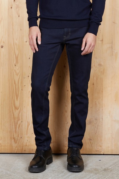 CALÇAS JEANS STRETCH COM CORTE RETO PARA HOMEM - NEOBLU GASPARD MEN - Azul escuro 