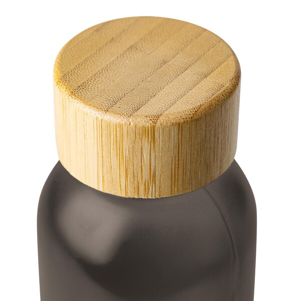 Glass drinking bottle (500 ml) Levi - Black