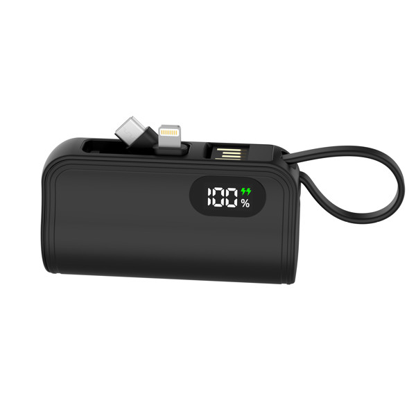 Portable mini power bank 5000mAh - WHITE