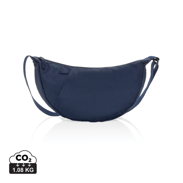 Sac bandoulière XL en rPET AWARE™ Crescent - Bleu Marine