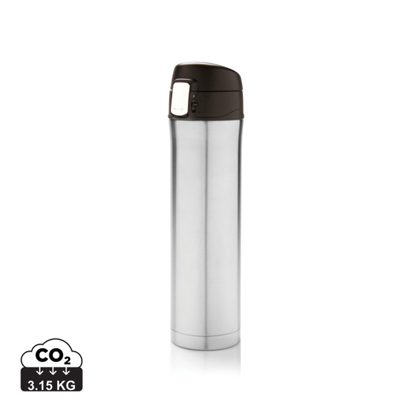 Easy lock vacuum flask - Silver / Black