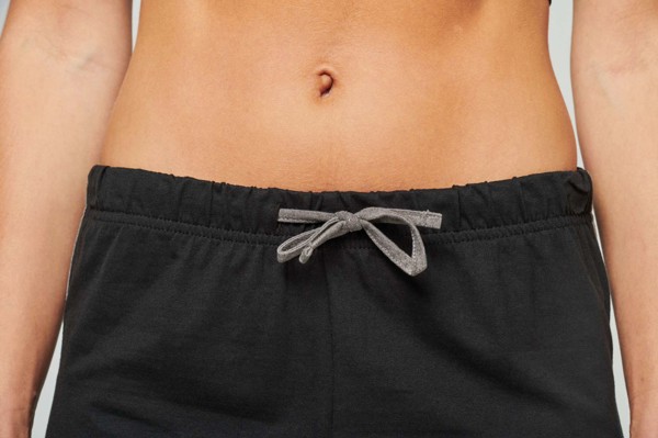 Ladies' Sports Shorts - Grey Heather / Fluorescent Pink / L