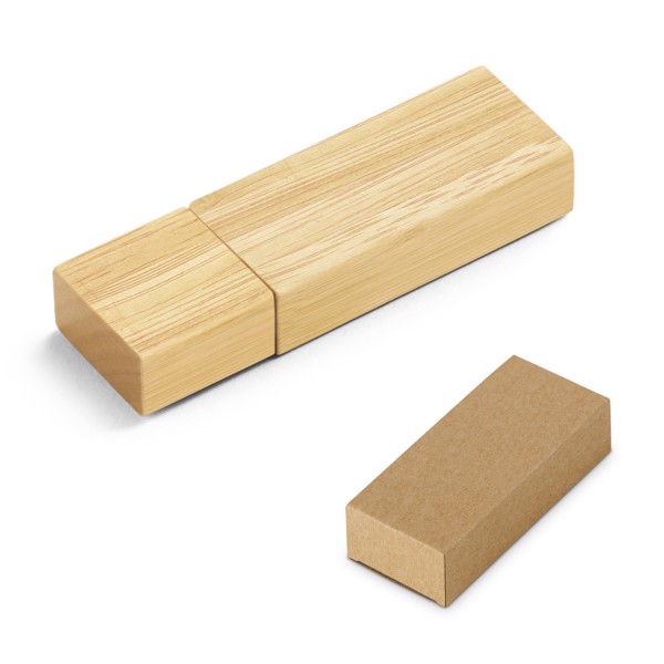 VENTER 8GB. USB klíčenka s 8 GB v bambusu - Světlá Přírodní