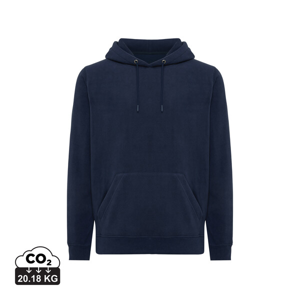 Polaire à capuche en polyester recyclé IQONIQ Trivor - Bleu Marine / L