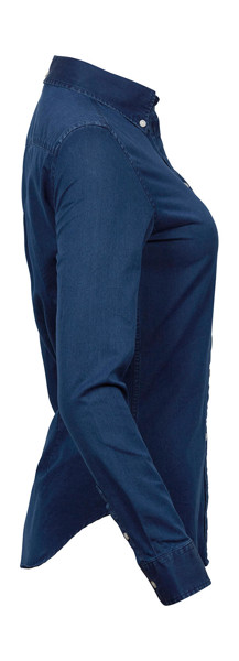 Ladies Casual Twill Shirt - Indigo / 3XL