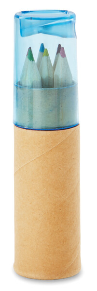 Set 6 matite colorate Petit Lambut - Blu Trasparente