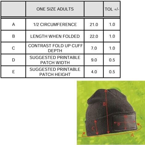 Recycled Double Knit Printers Beanie - Grey / ONE SIZE