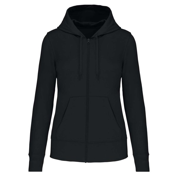 LADIES' ECO-FRIENDLY ZIPPED HOODED SWEATSHIRT