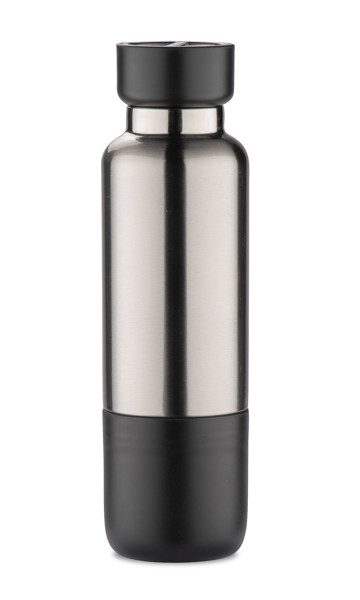 Termo bučka Ron, 500 ml, karabin, podstavek za skodelico - Črna