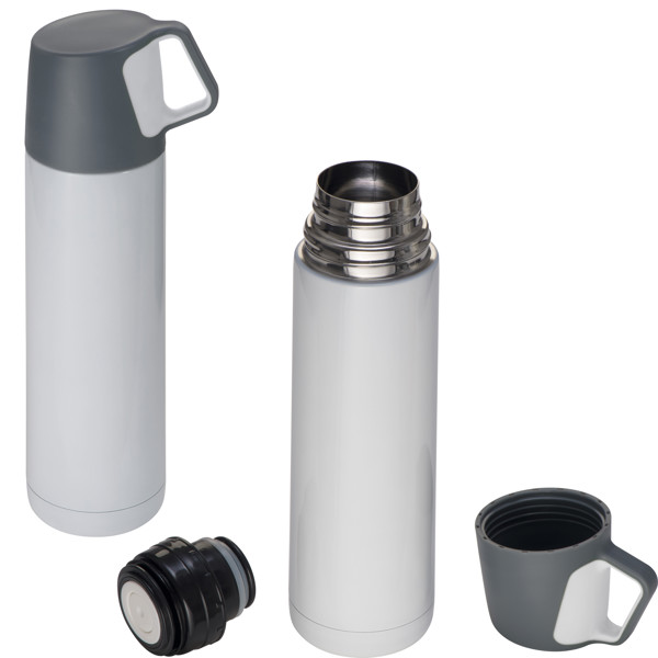 Stainless steel thermal flask LACEY - White