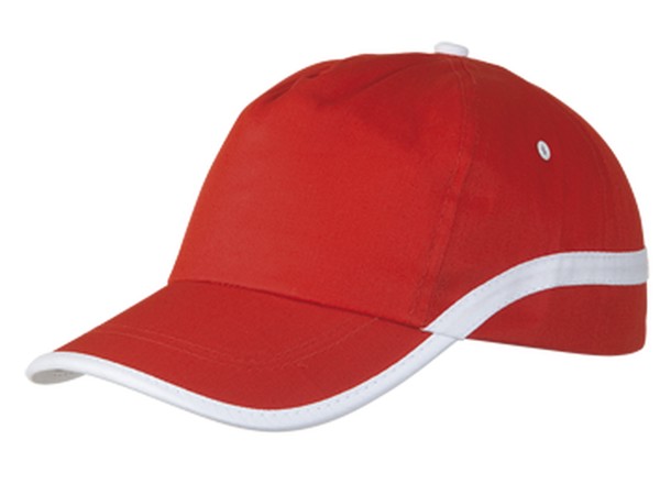 Gorra Line - Blanco / Rojo