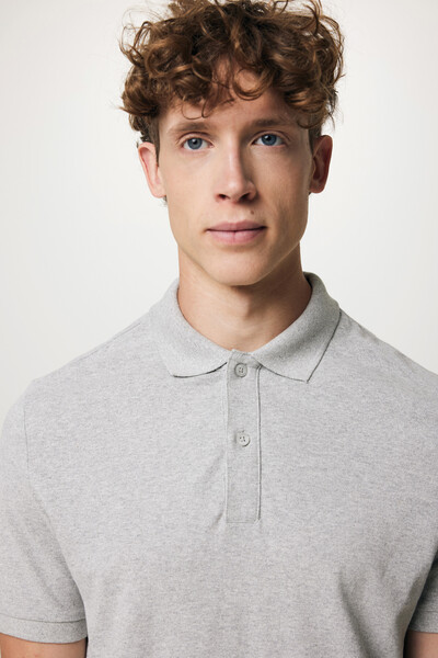 Polo tričko IQONIQ Yosemite z recykl. bavlny - Heather Grey / L