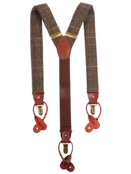 Suspenders Urban-Glencheck - Dark Brown