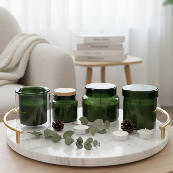 Bloom scented candle in glass - Graphite