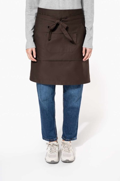 Cotton Mid-Length Apron - White